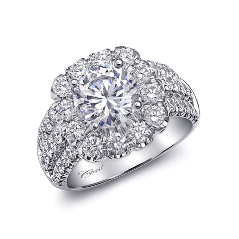 Coast Diamond Halo Engagement Ring