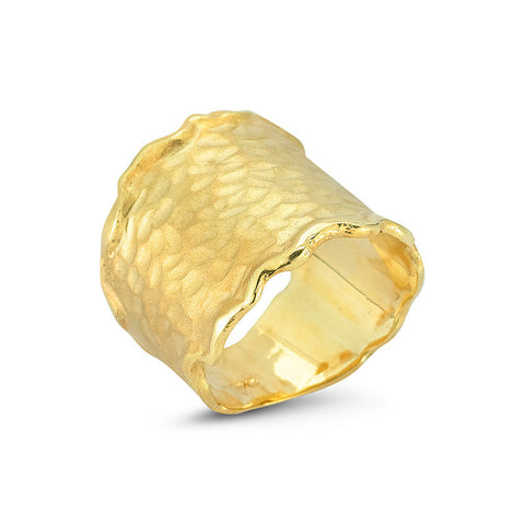 I. Reiss Wide Hammered Ring