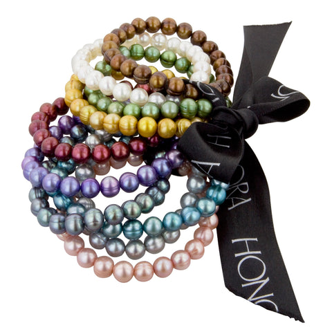 Honora Colored Freshwater Cultured Pearl Bracelet Set